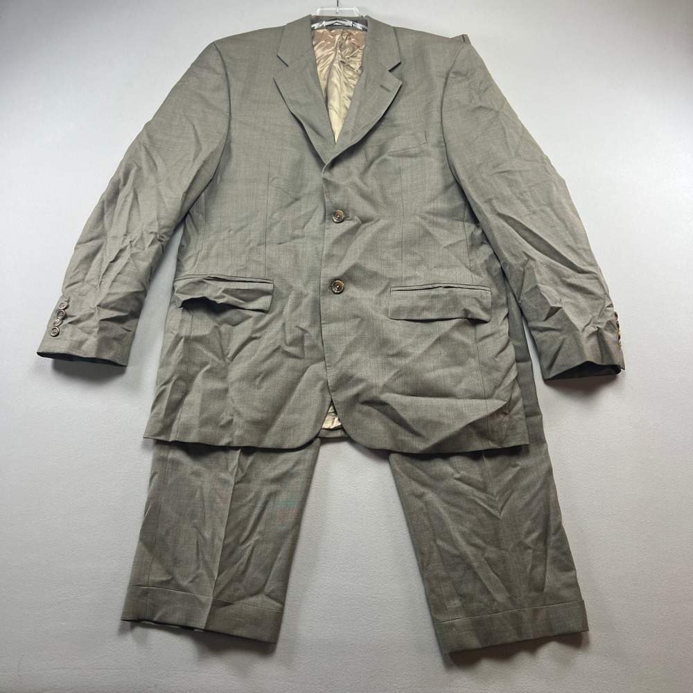 Lauren Ralph Lauren 2 Piece Set Mens M Gray Wool Blend Single Breasted Business